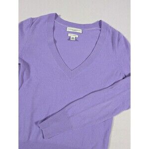 Banana Republic Sweater Womens XS Light Purple 100% Cashmere V Neck Pullover